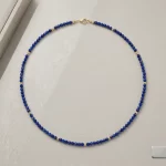 14 Ayar Altın Lapis Taşlı Kolye