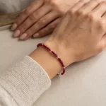 14 ayar altın doğal yakut(ruby) bileklik
