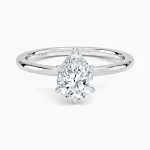 1 Karat Lab Diamond Damla Kesim Yüzük