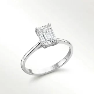 2 Karat Lab Diamond Emerald Kesim Yüzük · Tektaş