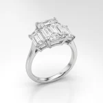 3 Karat Lab Diamond Emerald Kesim Yüzük