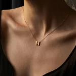 14 Ayar Altın Minimal Harf Kolye