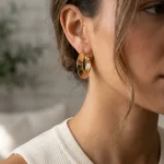 Modern İkonik Füzyon Halka Küpe Modeli (3.8 gr)