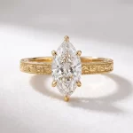 2 Karat Lab Diamond Markiz Kesim Yüzük · Tektaş