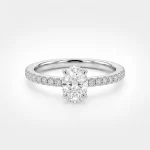 0,50 Karat Lab Diamond Oval Kesim Yüzük