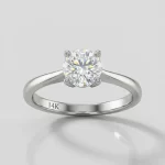 2 Karat Lab Diamond Yuvarlak Kesim Yüzük · Takoz Tırnaklı Tektaş