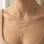 14 Ayar Altın İsim Kolye (3. Model)